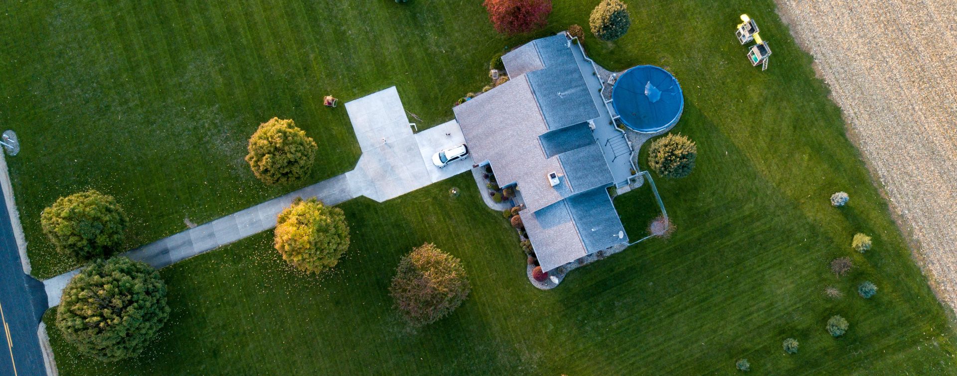 Aerial Photography of Gray House